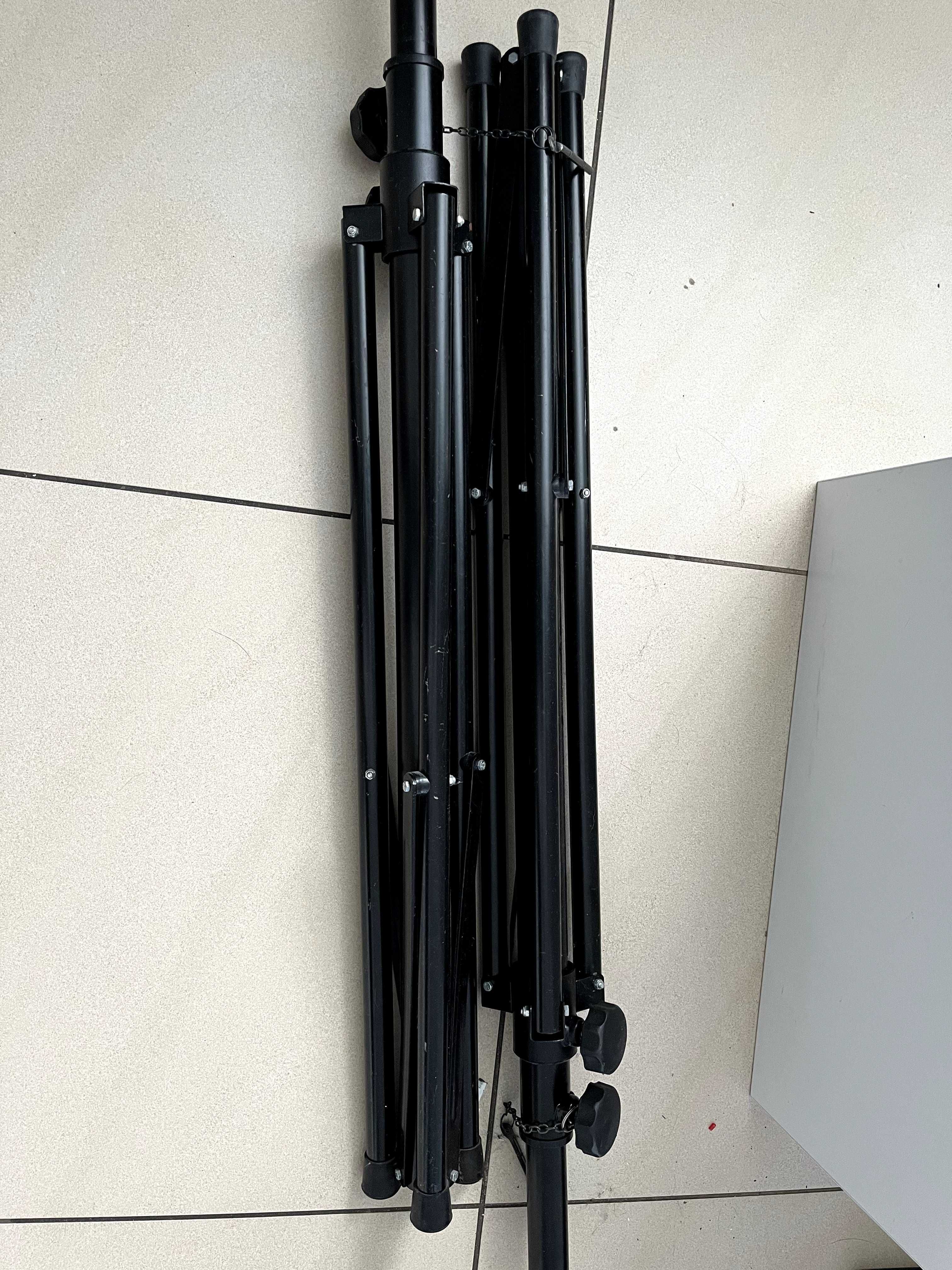 Czarne kolumny HandBox LP 302 , 300W 8Om + statywy + głowice