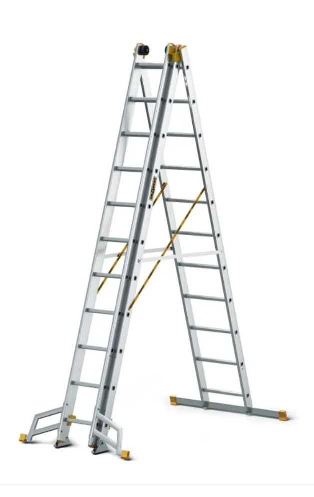 Drabina aluminiowa 3x11 Drabest Max wzmocniona