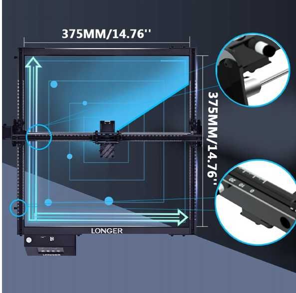 Grawerka laserowa LONGER RAY5 20W  400x400mm