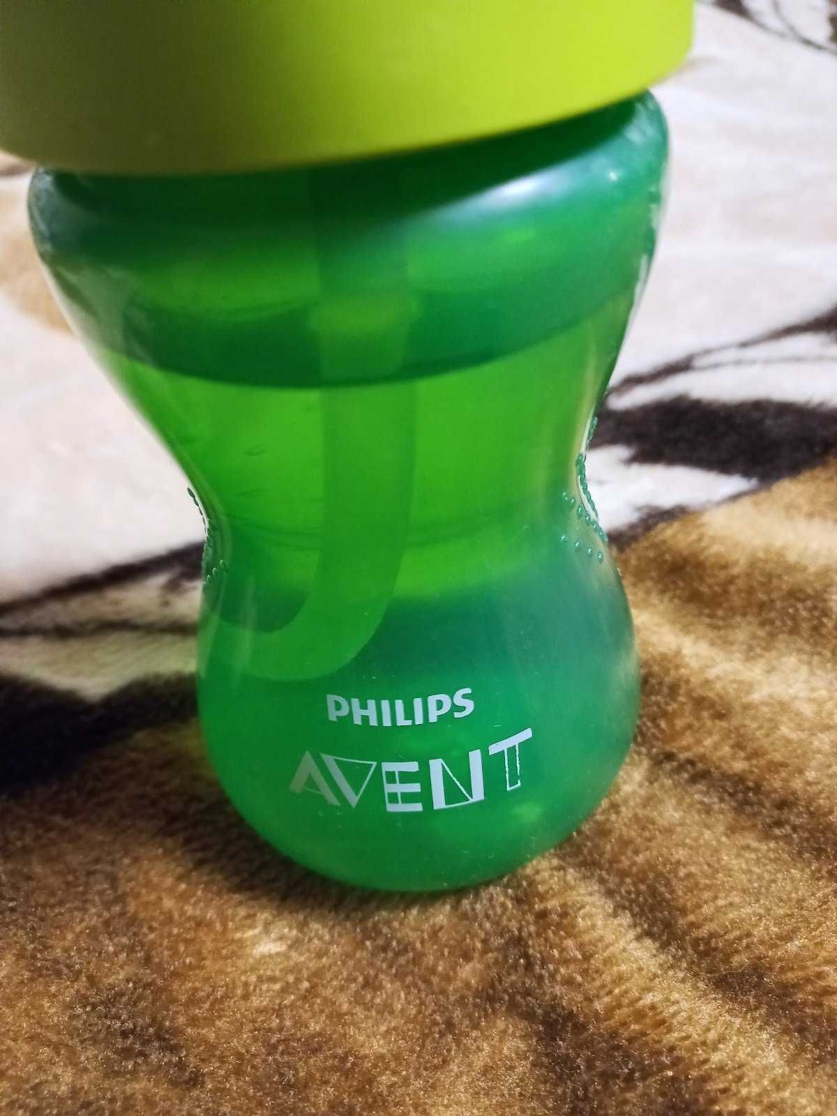 Чашка з трубочкою Philips AVENT 300 мл, зелений. Читайте опис!