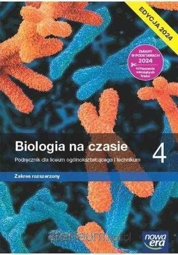 Biologia na czasie 4 PODST 2024 Karty Pracy + Podręcznik Rozszerzony