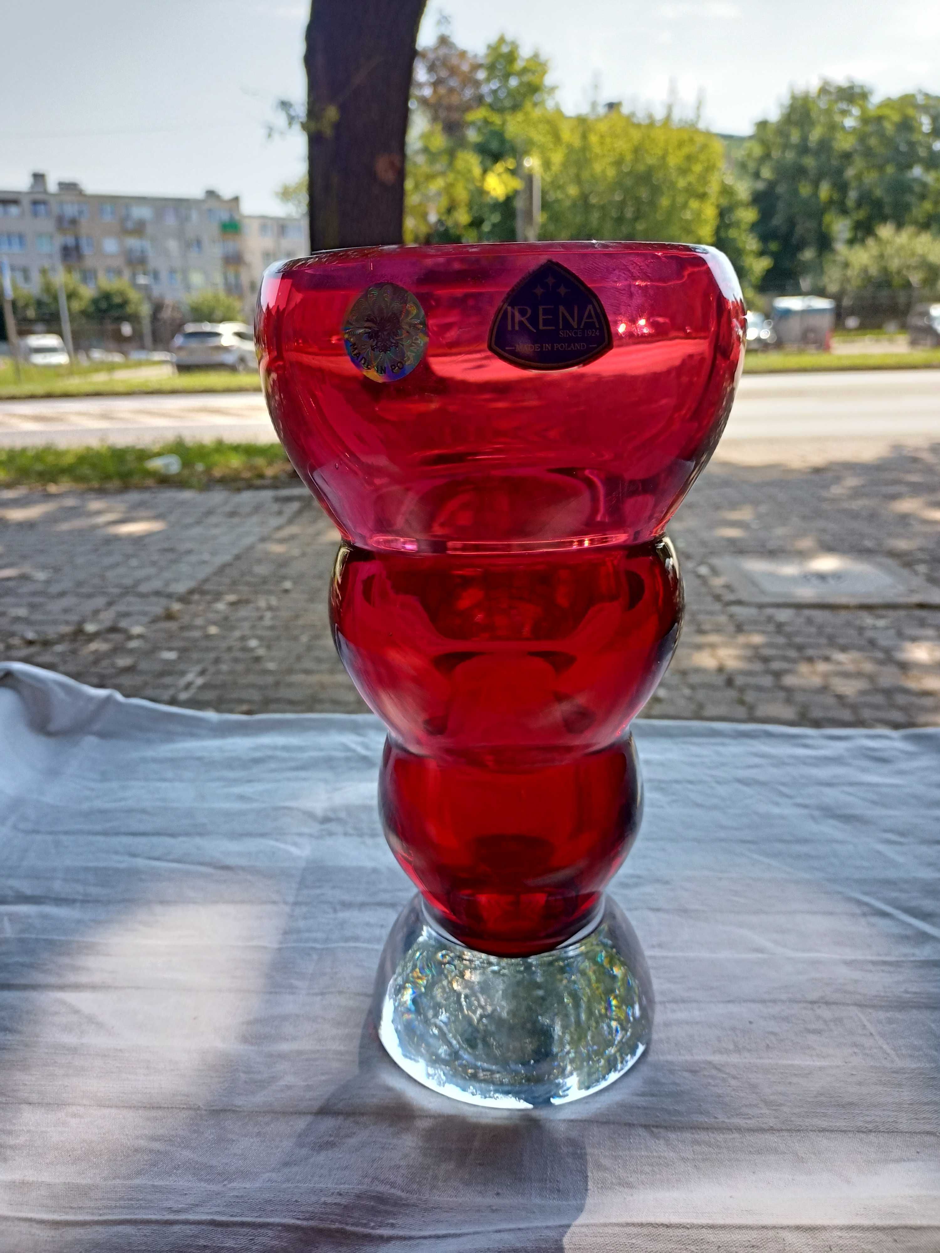 Wazon kryształowy bałwanek malinowy nie sprzedawany Irena Inowrocław