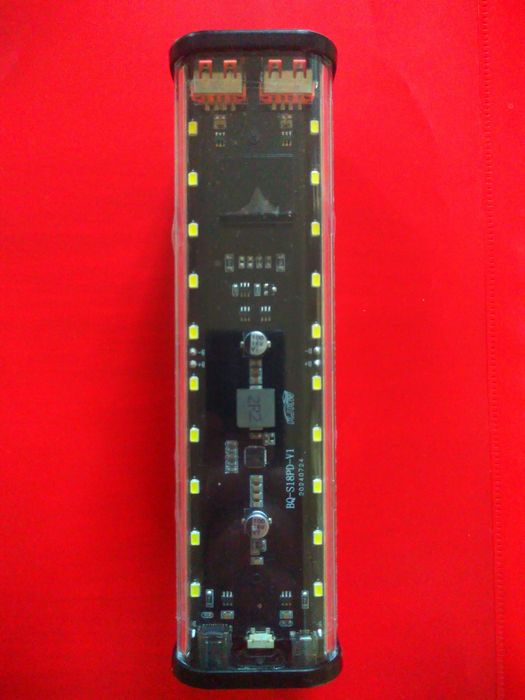 ‼️Є ОПТ‼️ Корпус повербанк, акумулятор 18650 х 8 шт прозорий Led лампа