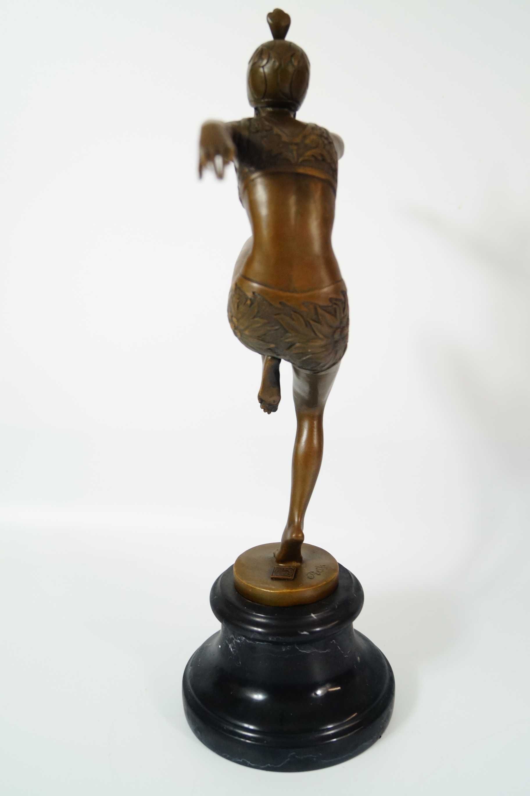 Rzeźba Figura z brązu TANCERKA Preiss Art Deco