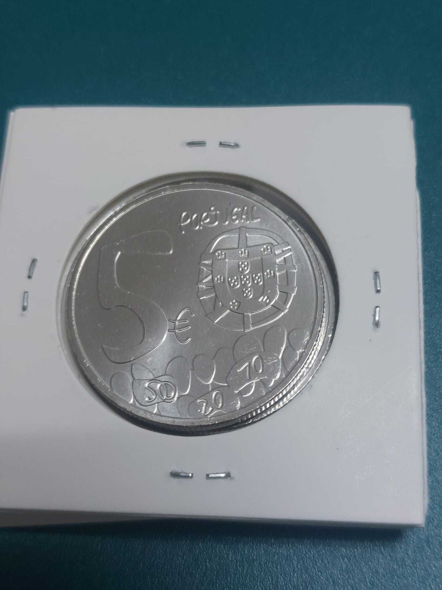 Moeda 5 euros Camilo Castelo Branco