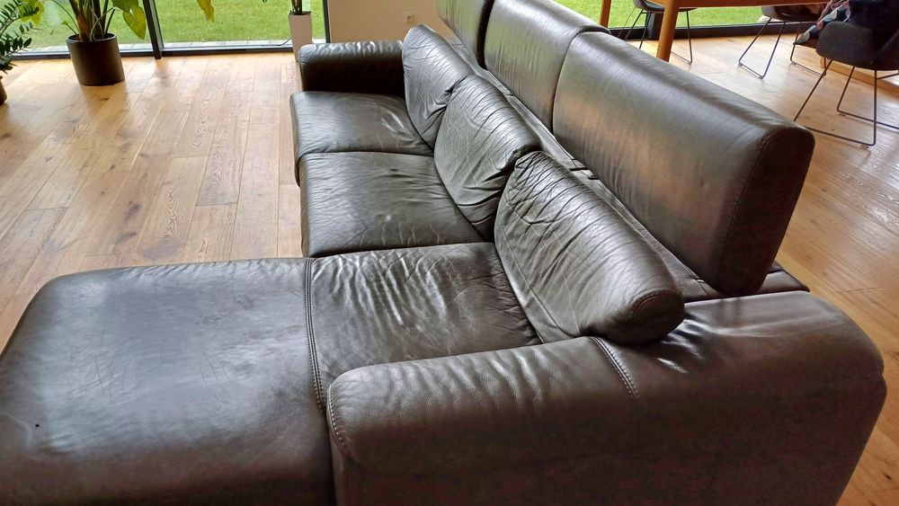 Sofa skórzana Kler funkcja spania i skrzynia