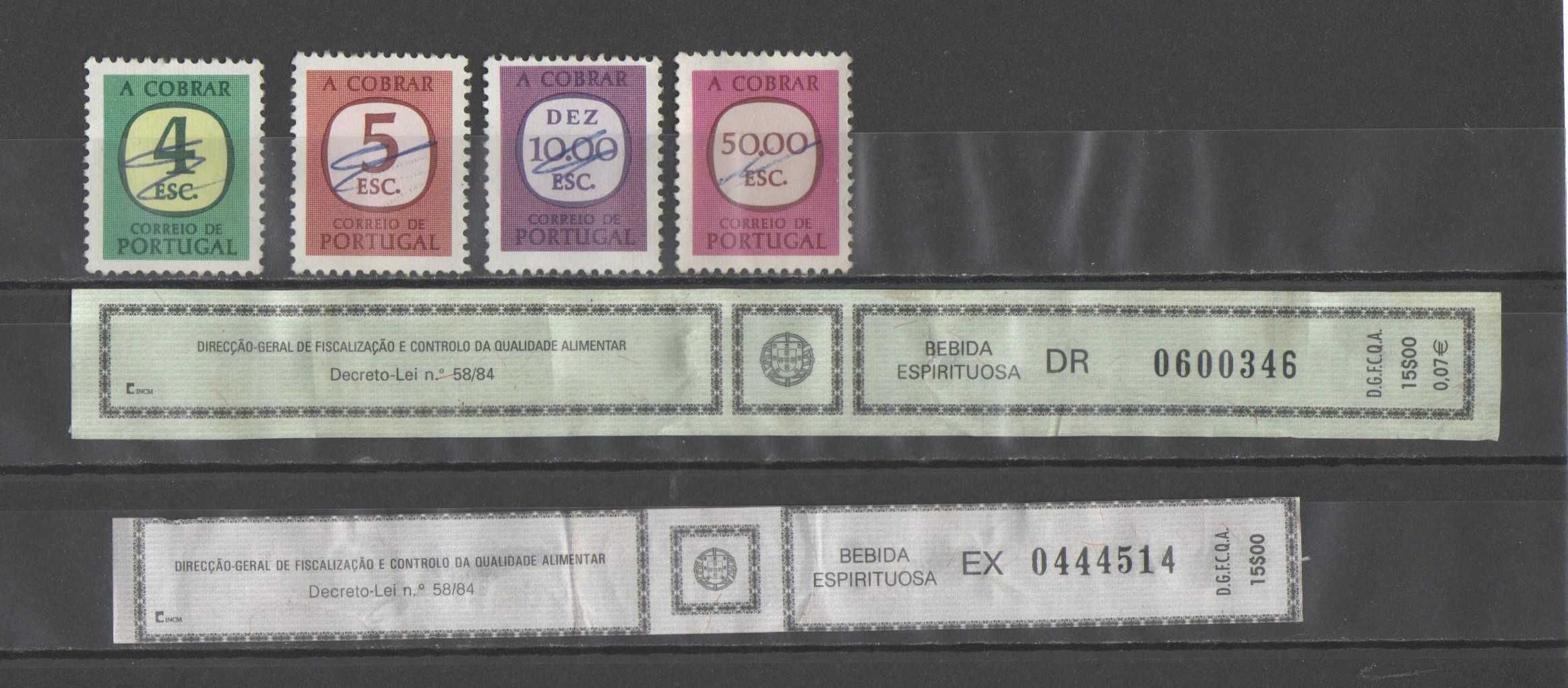 Selos fiscais novos e usados