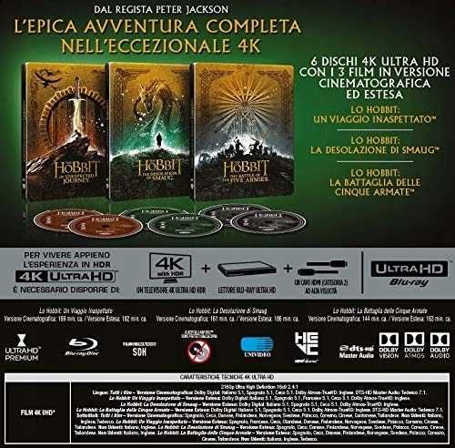 HOBBIT Steelbook trylogia 4K+BD 6 dysków wer. POLSKA