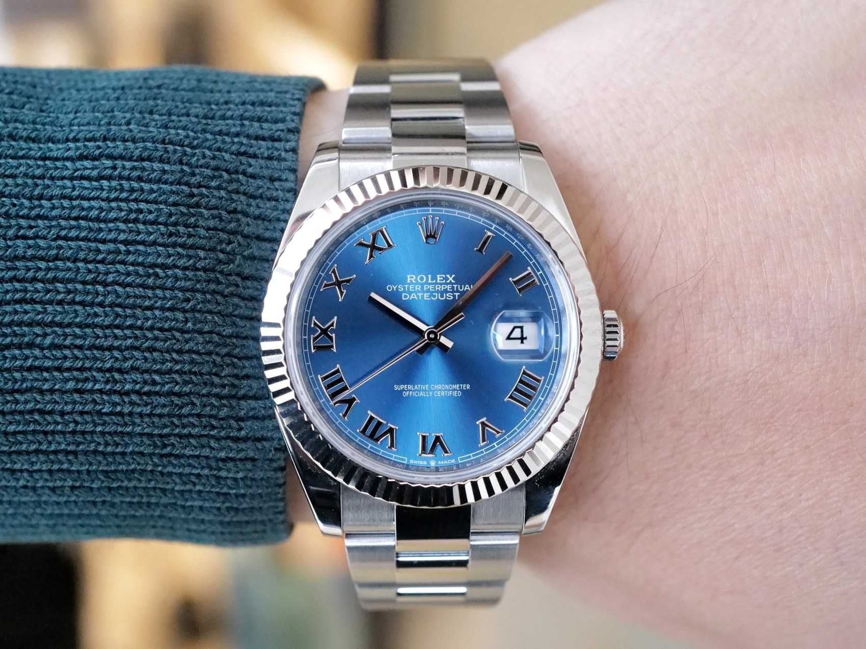Rolex Datejust 41 mm Blue Roman Dial Oyster