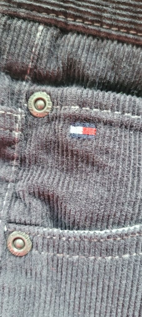 Usa spodnie Tommy Hilfiger 8lat sztruksy ciepłe hit