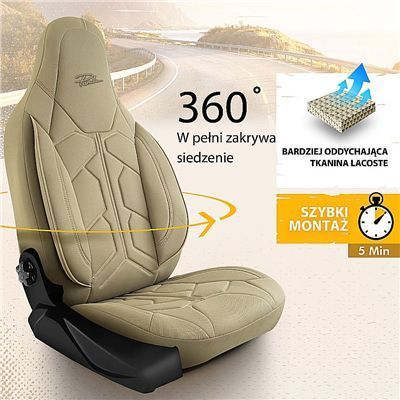 Pokrowce Samochodowe Przód Lazur Beżowe