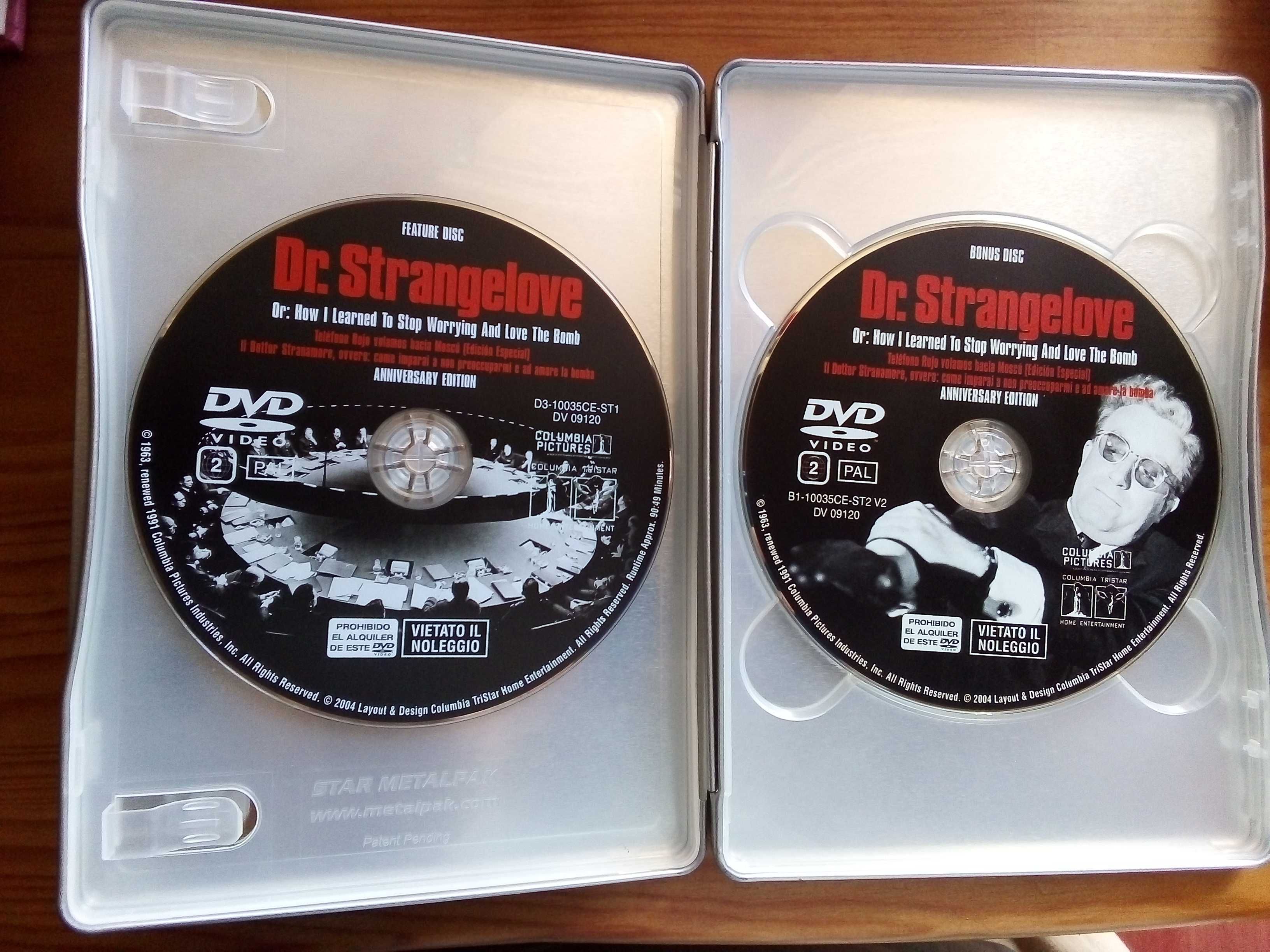 Dr Estranho Amor Stanley Kubrick Edição Metálica 2DVD Peter Sellers