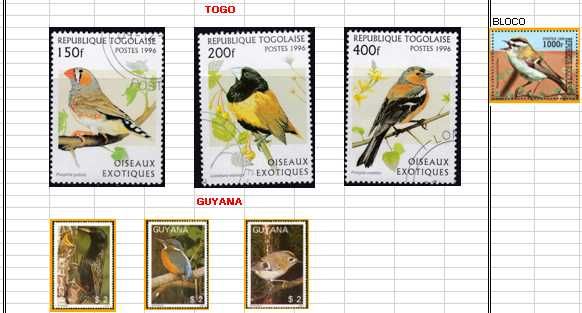 Vendo ou troco Selos (Tema Aves Mundiais) 3/4