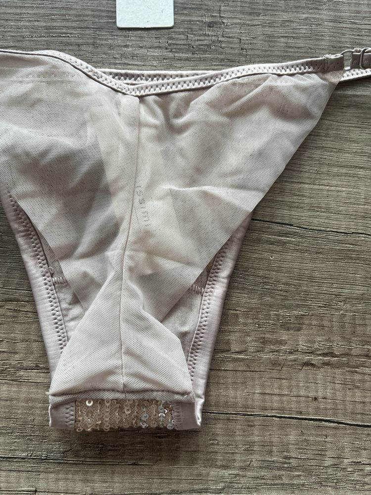 Komplet bielizny Intimissimi 85B beż tiul cekiny
