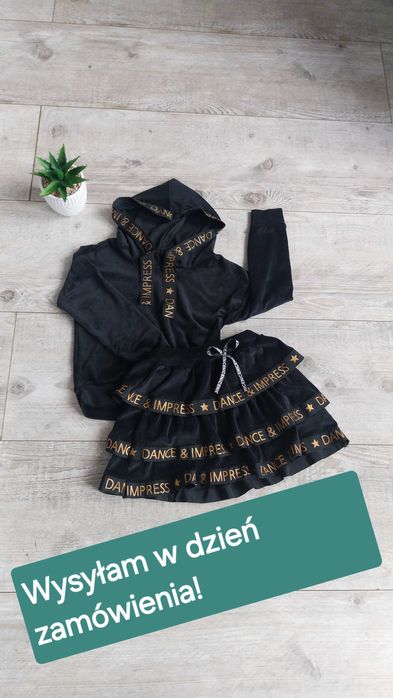 Komplet welurowy dziewczecy rozmiar 116 Wysyłam Dzisiaj