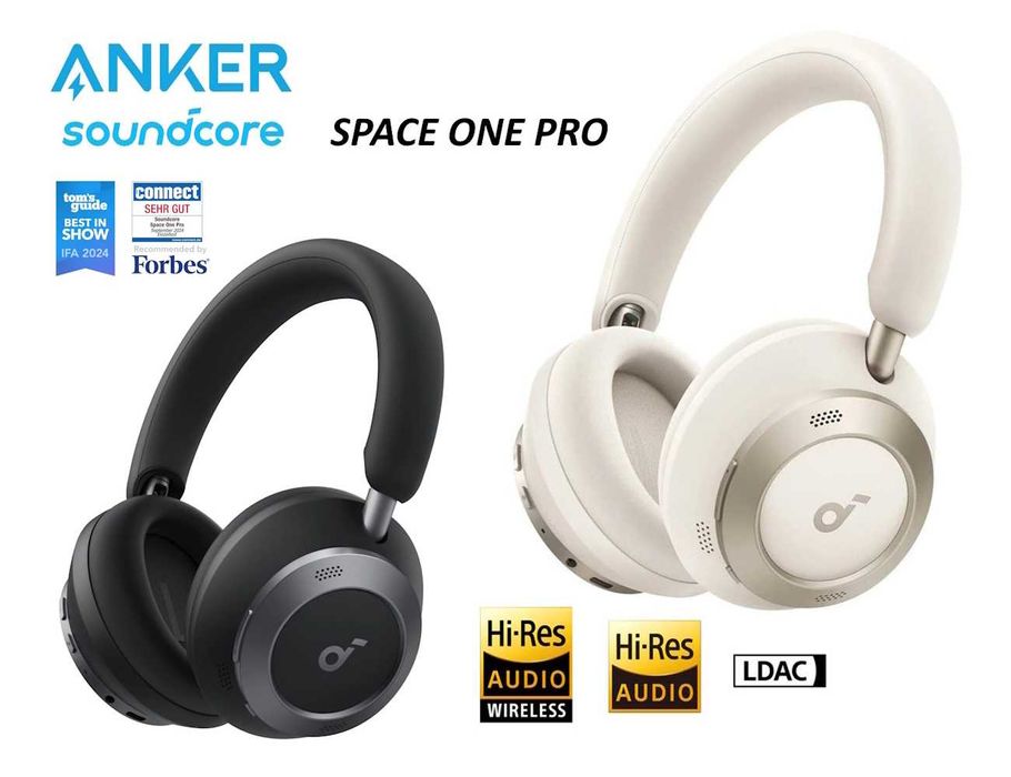 Навушники Anker SoundCore Space One Pro Hi-Res Audio LDAC Black/White