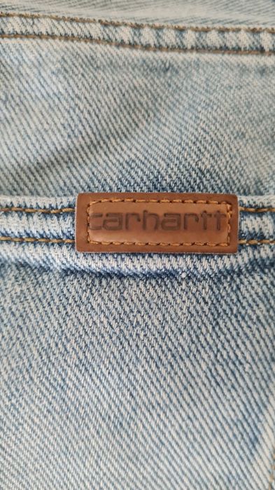 Spodnie Jeans jeansowe Carhartt. Błękitne  Baby blue. W32 L34
