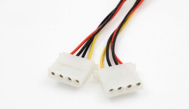 Переходник питания SATA 15pin на 2 MOLEX IDE удлинитель кабель 18AWG