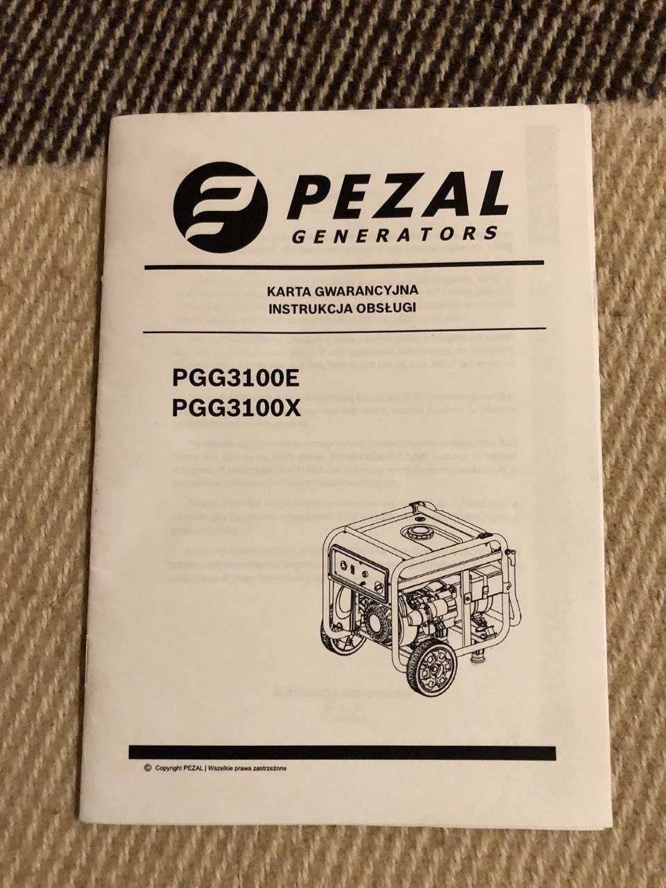 Новий генератор Pezal PGG 3100X 3 кВт
