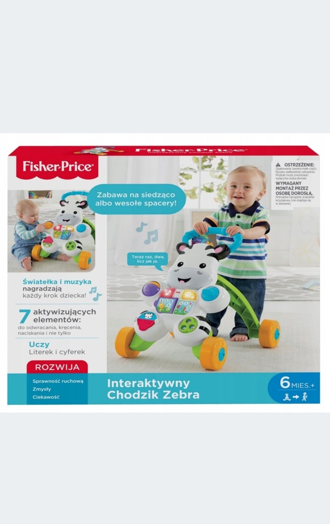 Interaktywny chodzik pchacz fisher price