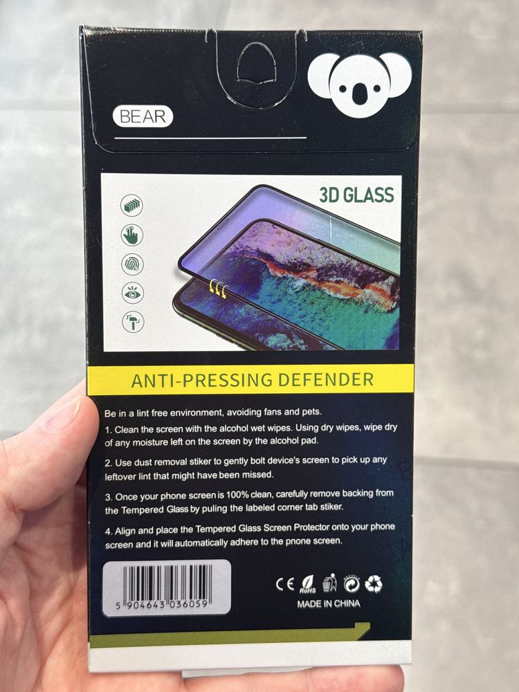 Szkło hartowane 3D HD glass IPHONE 15 Pro black