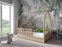 Łóżko dziecięce ANTOŚ 160x80 z drewna sosnowego + materac