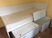 Fajne białe łóżko 100x200 cm z szufladami materac super stan dowóz wys