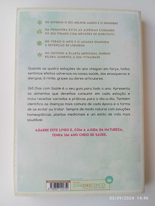 Livro "365 dias com saúde" (Cátia Antunes)