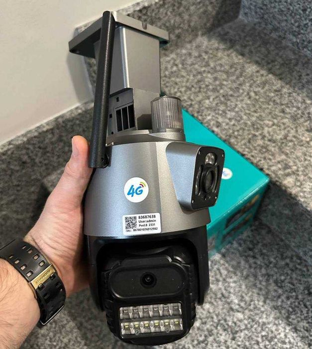 Двойная 4G LTE камера видеонаблюдения V380 pro P11 с ночным видением