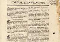 RARO Jornal "O GRATIS" - Jornal de Anúncios - 1838