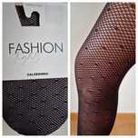 Rajstopy Calzedonia XL czarne w kropki 40 den pois dots