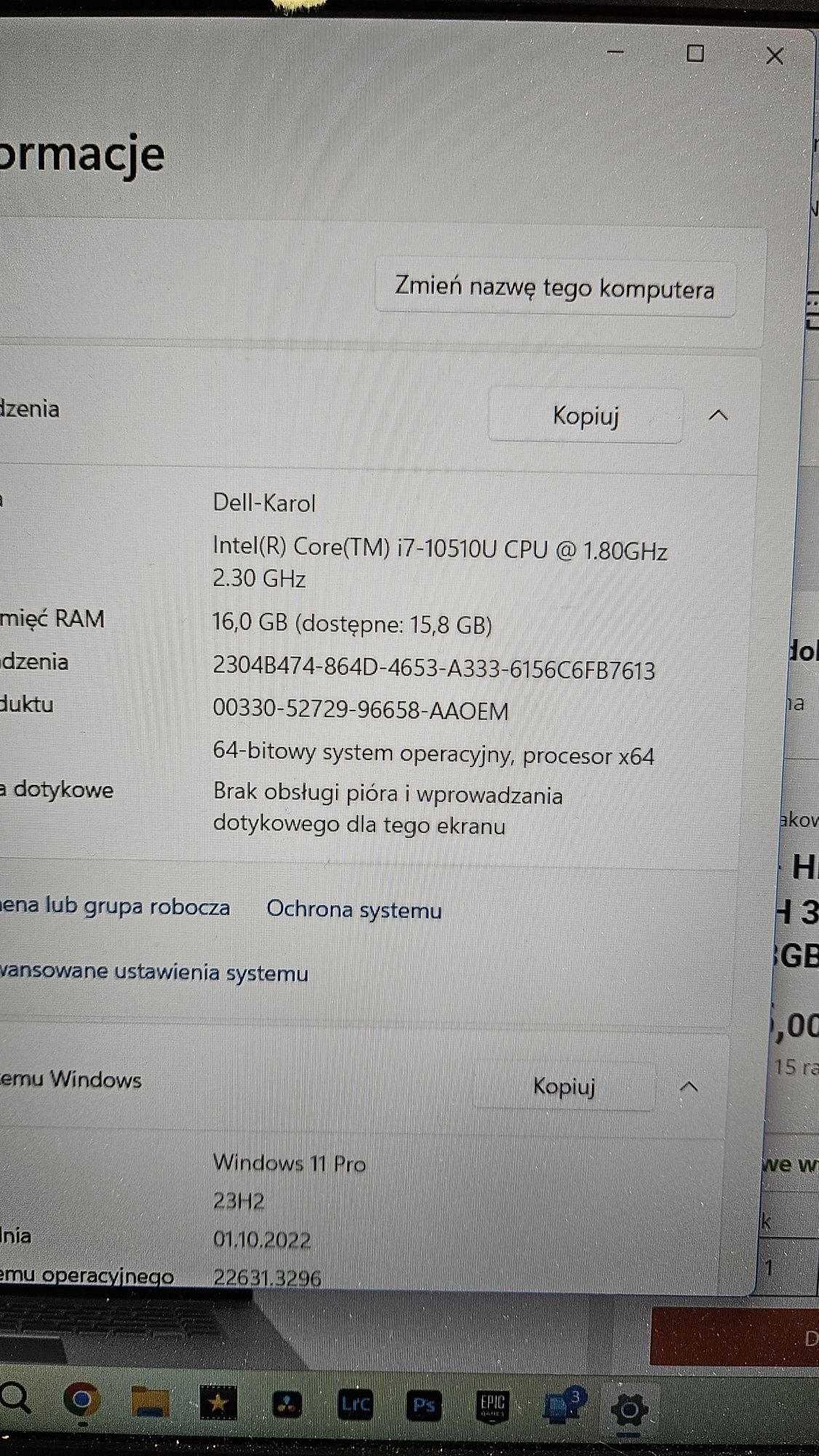 Sprzedam Laptop Dell Vostro 15 cali