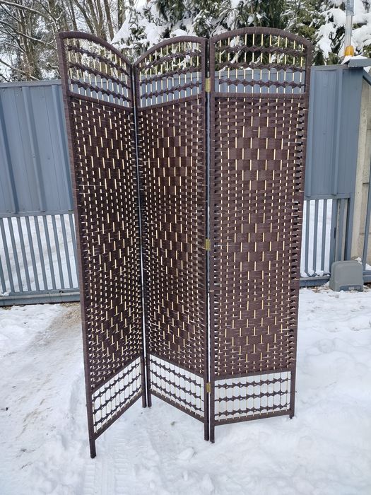 Parawan boho wiklina 2 sztuki wiklinowy osłona dekoracja