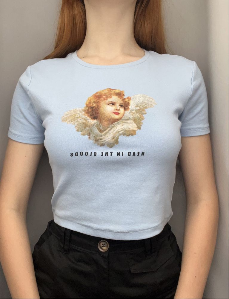 Топ футболка з ангелами y2k