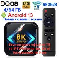 Vontar 4/64 DQ08 Smart TV Box Android 13 Смарт Тв приставка DQ 08