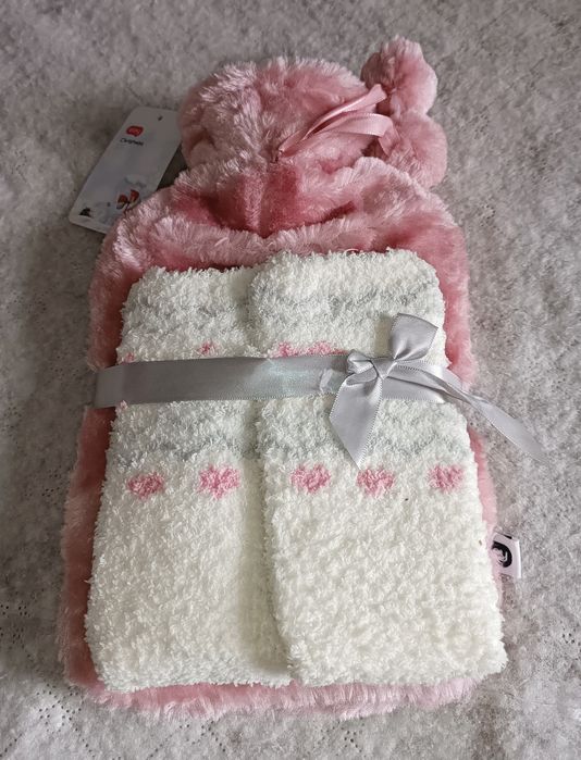 Różowy termofor 1l + skarpetki 35-40 Eloy