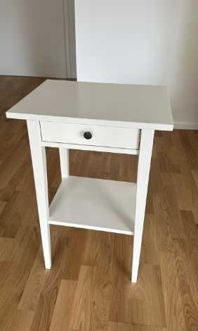 Ikea HEMNES stolik szafka nocny biała bejca drewno 46x35cm (transport)