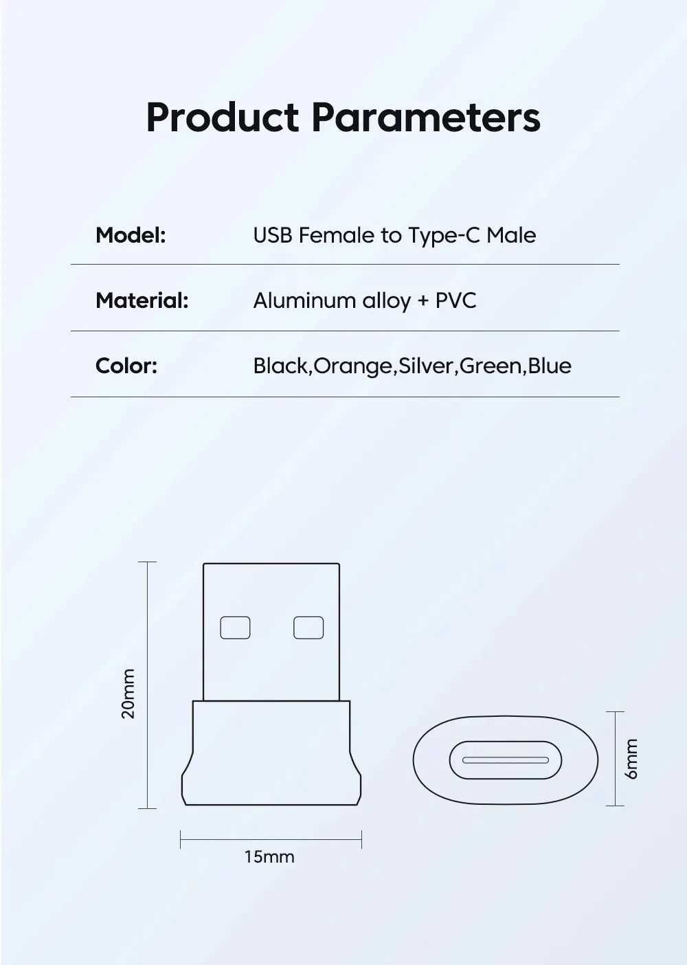Adapter Przejściówka OTG USB-C TYP-C Konwerter 100W PD Mix KOLORÓW