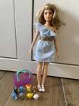 Barbie oversize + zestaw zwierzątek.