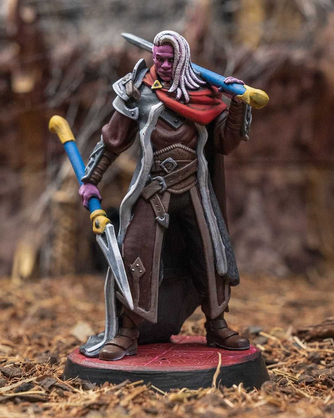 Varyth Wojownik Cienia Figurka 32mm 14K zgodna z DnD RPG Pathfinder