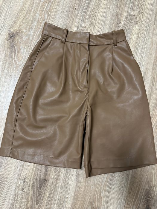 Шкіряні шорти колір кемел