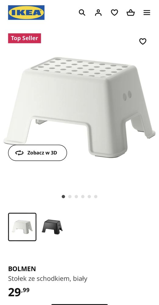 Stopień podnóżek podium stołek Ikea Bolmen