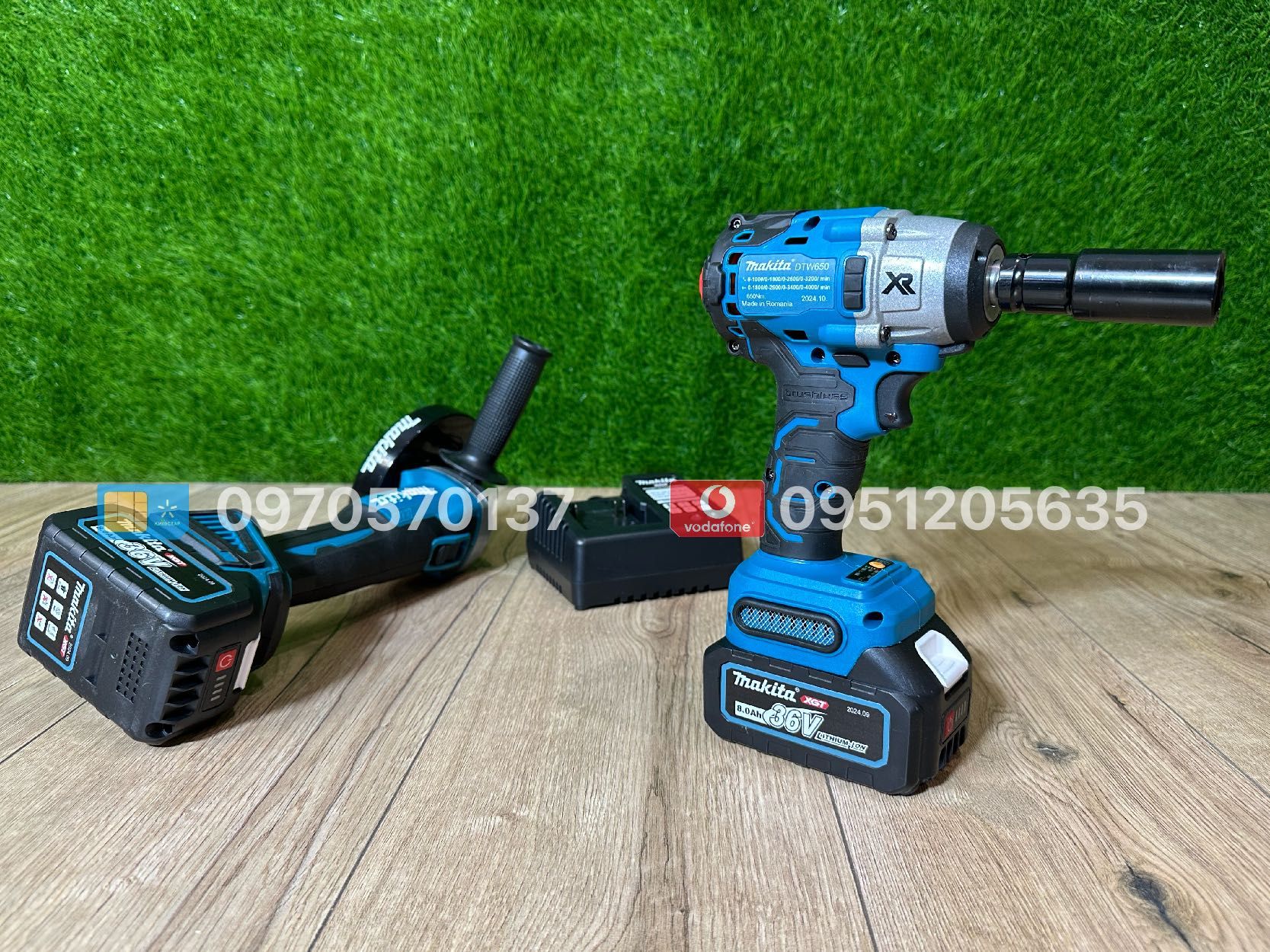 Набір 2в1 Makita Болгарка DGA504BL Гайковерт DTW650BL 36V 8Ah в кейсі