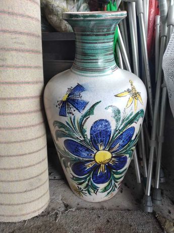 Piekny duzy dzban wazon recznie malowany