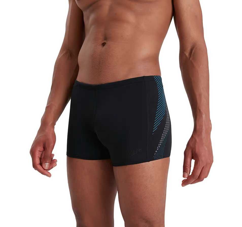 Calções de Natação Speedo Tech Painel Aquashort (Preto/Azul) - 36''