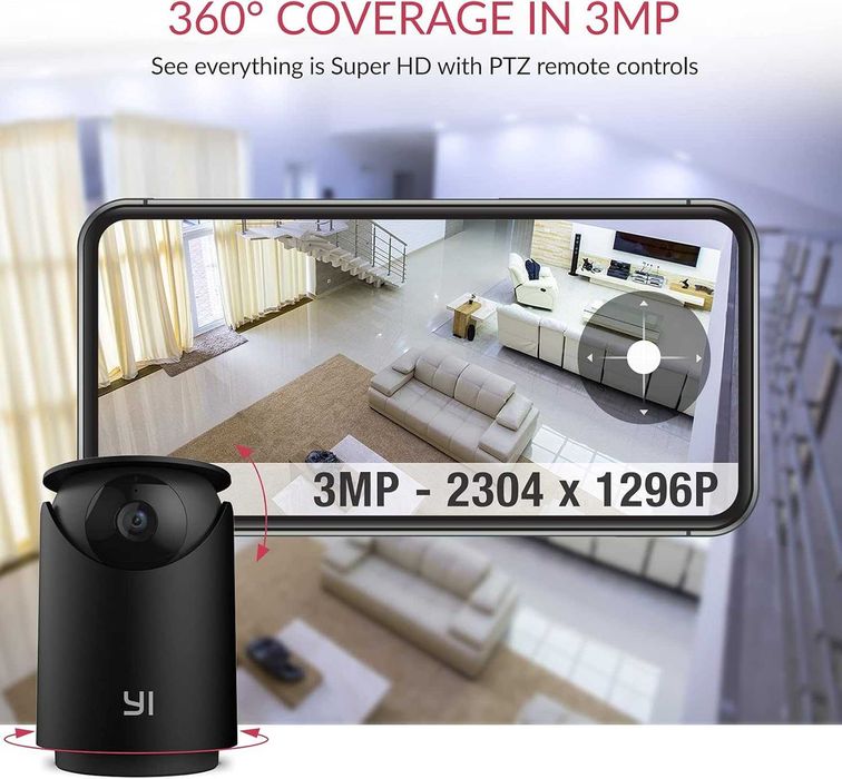 Yi Dome Camera U Pro 2K - Obrotowa kamera WiFi - Niania elektroniczna