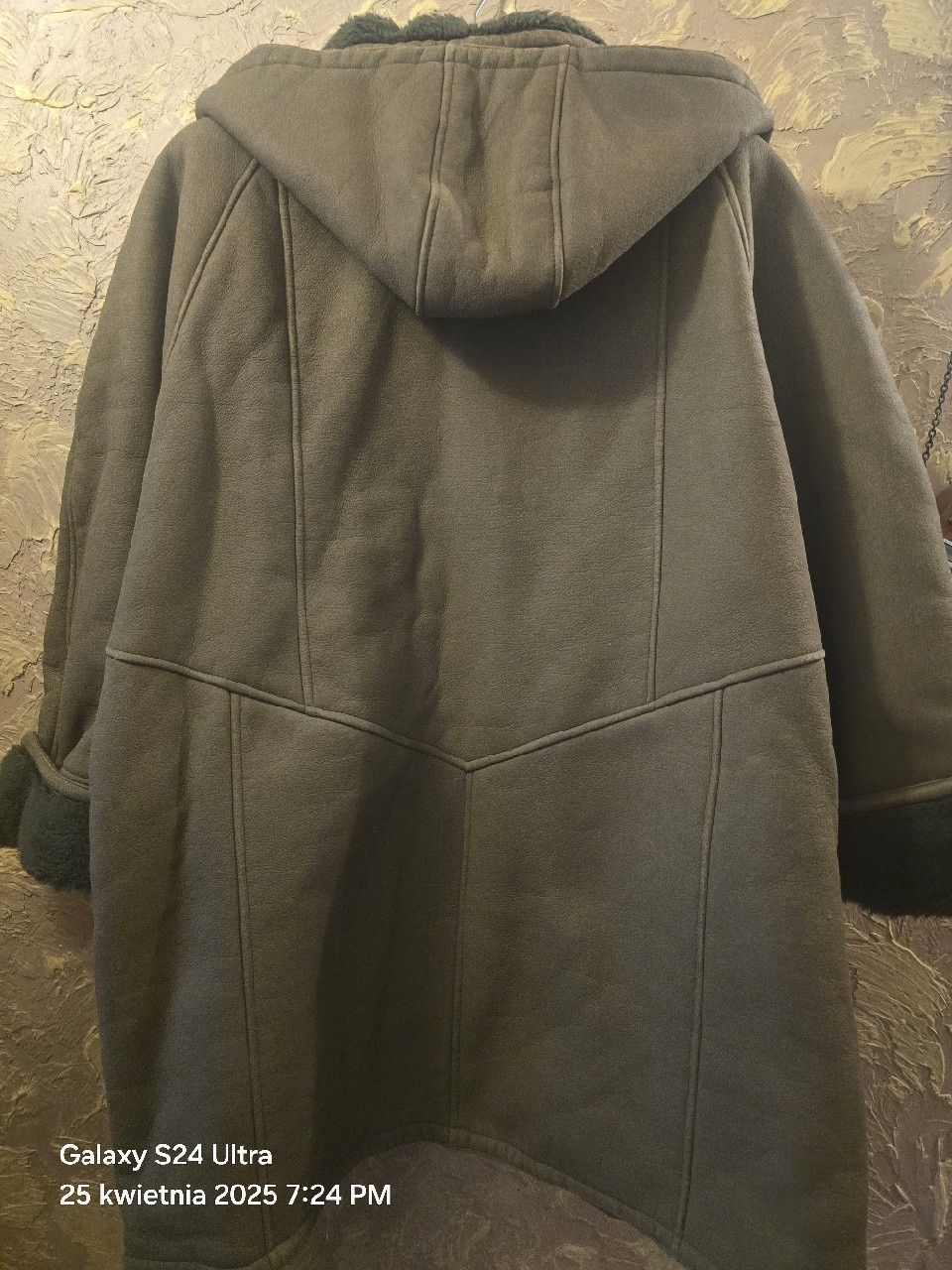 Kożuch myśliwski z kapturem na zasiadkę i polowanie. XL/XXL.