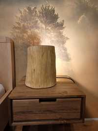 Lampa nocna drewniana Handmade