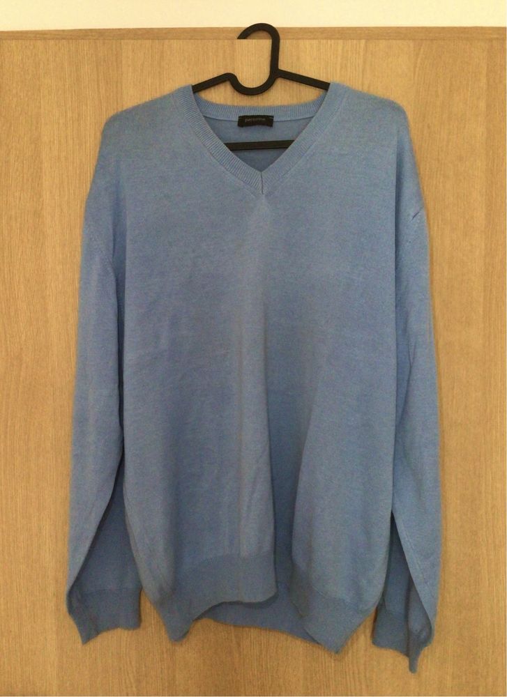 Niebieski/blue sky sweter v-neck (dekolt w serek)