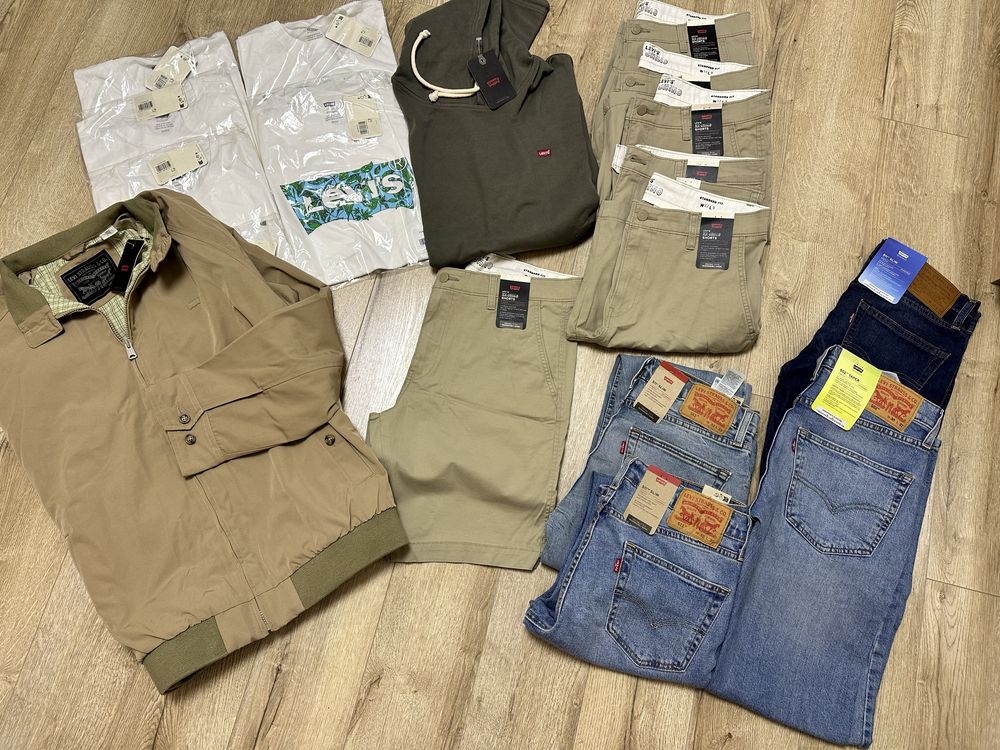 Levi’s джинси, футболки, шорти, вітровка, батніки